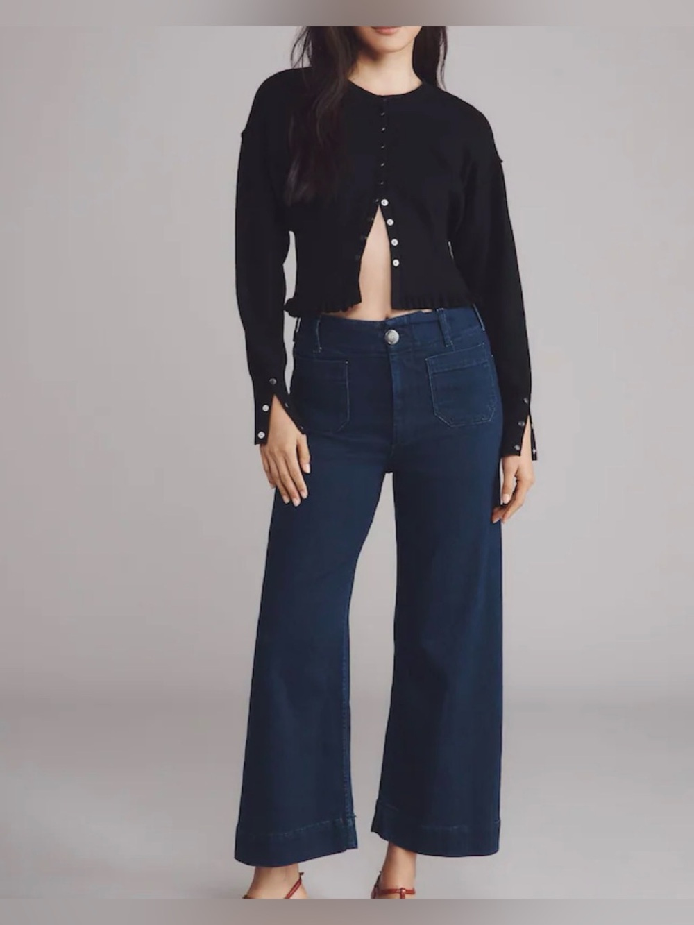 Anthropologie Maeve The Colette Wide Leg Hi Rise Jeans 32